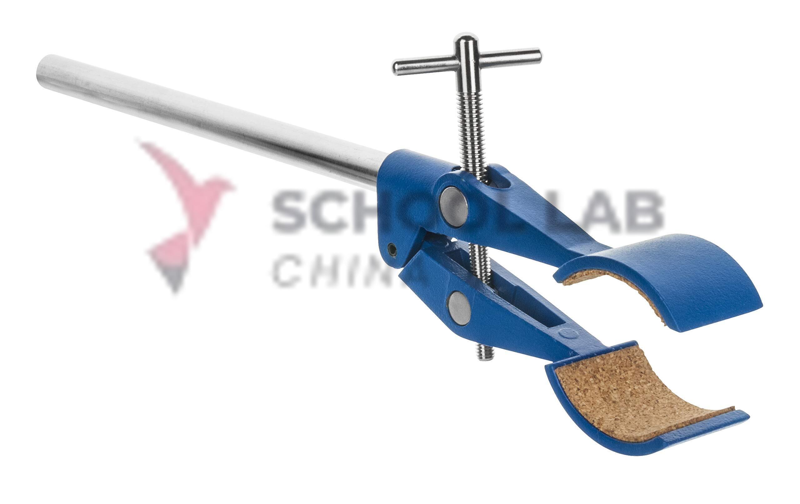 Clamp - Two Prong Cork Lined on Swivel Bosshead